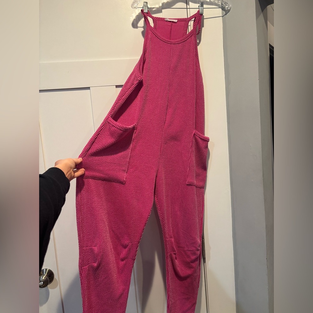 Dry Goods | Ribbed Layering THE Jumpsuit
Pink jumper casual wear